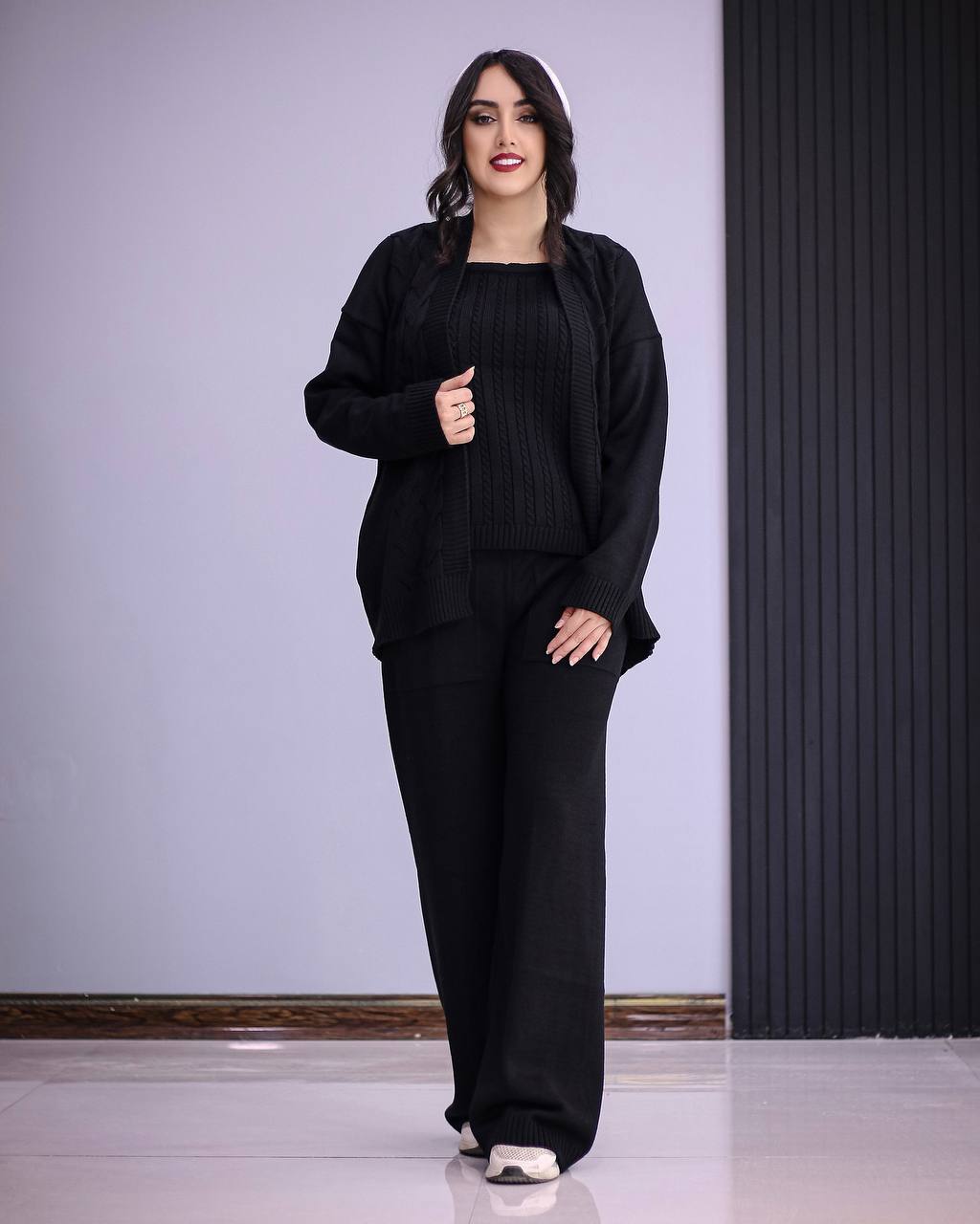 ست سه‌تیکه بافت زنانه کد 139