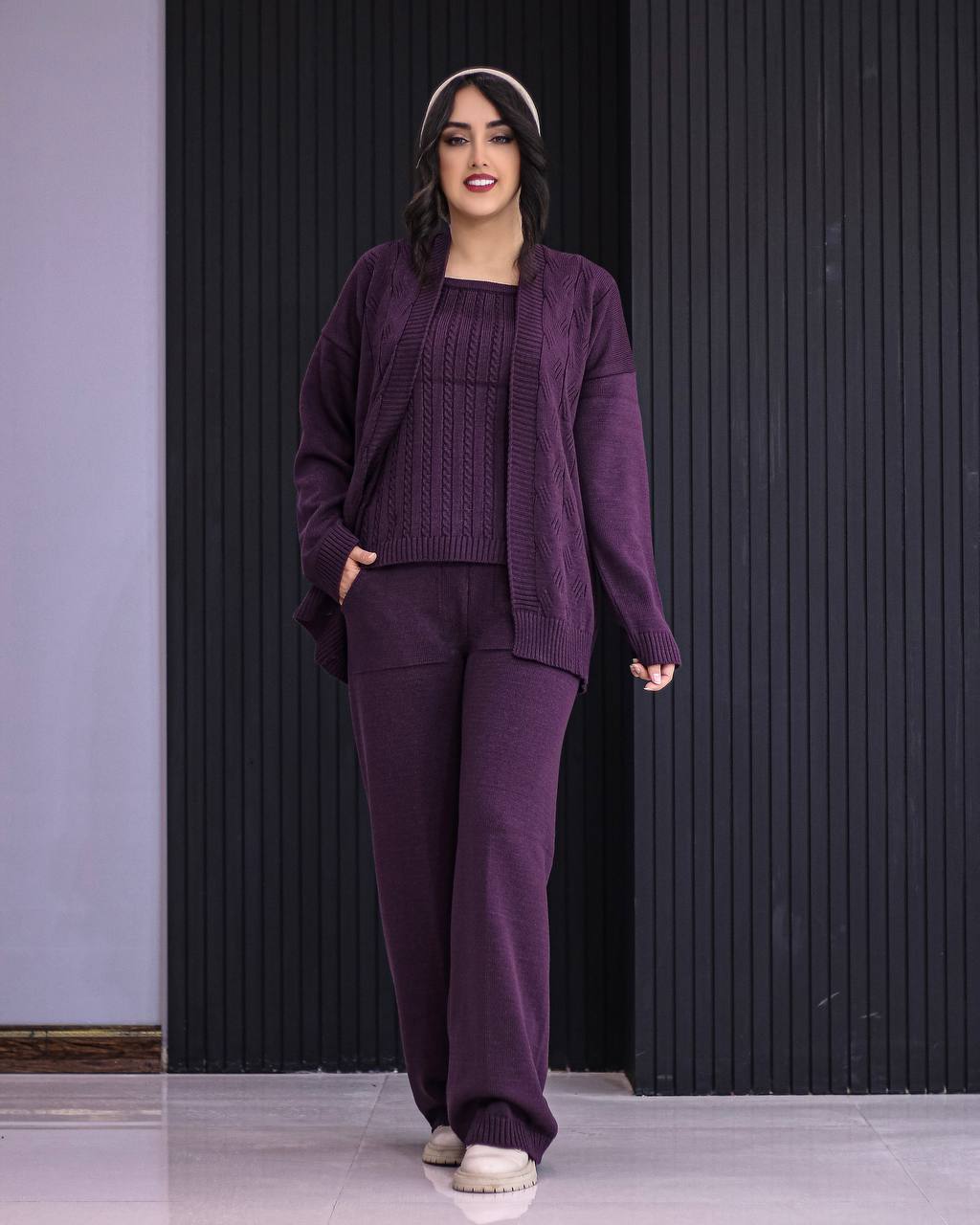 ست سه‌تیکه بافت زنانه کد 139