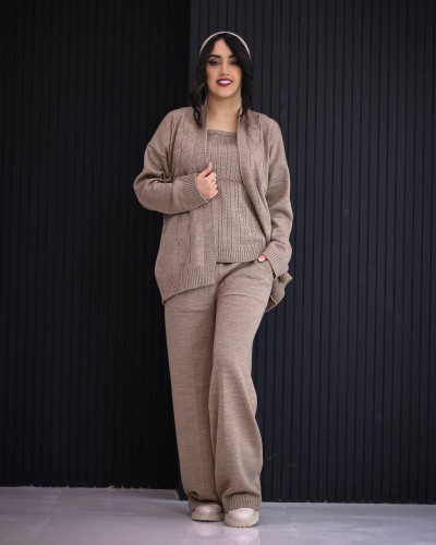 ست سه‌تیکه بافت زنانه کد 139